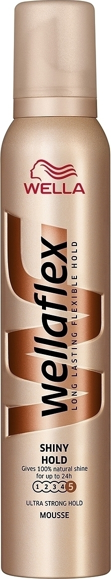 Αφρός Μαλλιών WellaFlex Shiny Ultra Strong Hold 200ml για λαμπερό αποτέλεσμα και δυνατό κράτημα