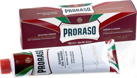 Proraso Κρέμα Ξυρίσματος Κόκκινο Σανδαλόξυλο 150ml – Κρέμα ξυρίσματος για σκληρά γένια με άρωμα σανδαλόξυλο και ενυδατική δράση