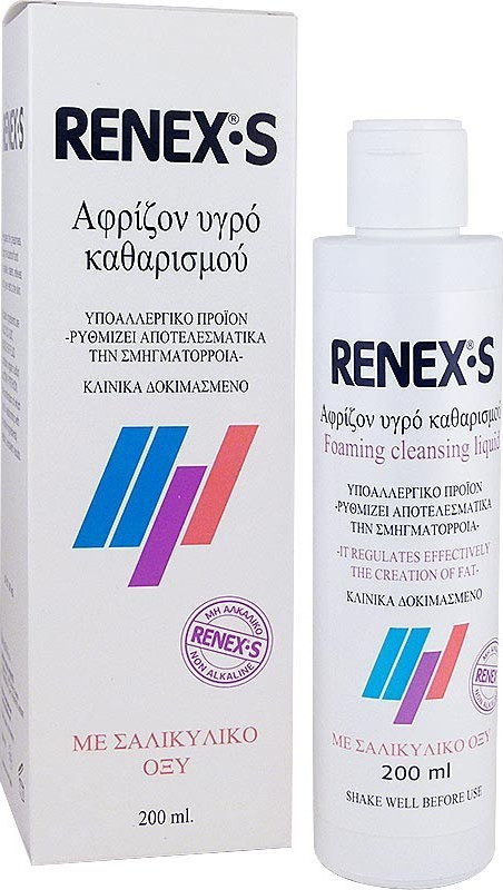 Renex-S Shampoo 200ml για βαθύ καθαρισμό & περιποίηση του τριχωτού της κεφαλής