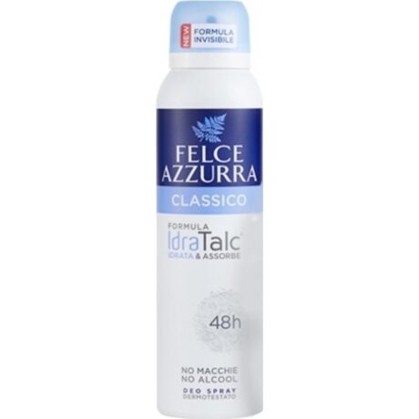 Felce Azzurra Deodorant Spray Classico 48h No Alcohol 150ml – Αποσμητικό σπρέι με κλασικό άρωμα και 48ωρη προστασία χωρίς αλκοόλ
