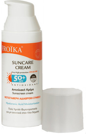 Froika Suncare Cream SPF 50+ 50ml για υψηλή αντηλιακή προστασία & ενυδάτωση