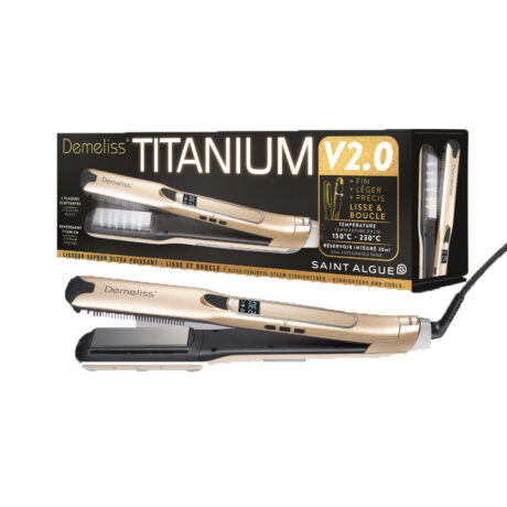 Πρέσα Μαλλιών Demeliss Titanium V2 με ατμό και ψηφιακή οθόνη