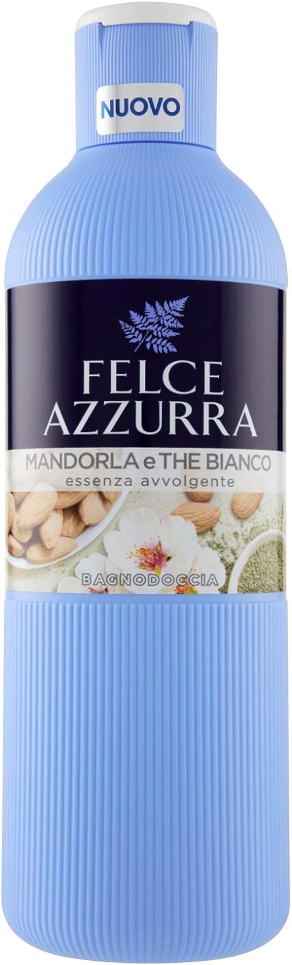 Felce Azzurra Almond & White Tea Shower Gel 650ml με αμύγδαλο & λευκό τσάι για απαλό & αρωματισμένο δέρμα