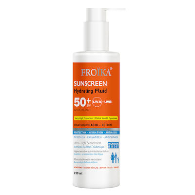 Froika Sunscreen Hydrating Fluid SPF 30 & SPF 50+ 250ml για υψηλή αντηλιακή προστασία & ενυδάτωση